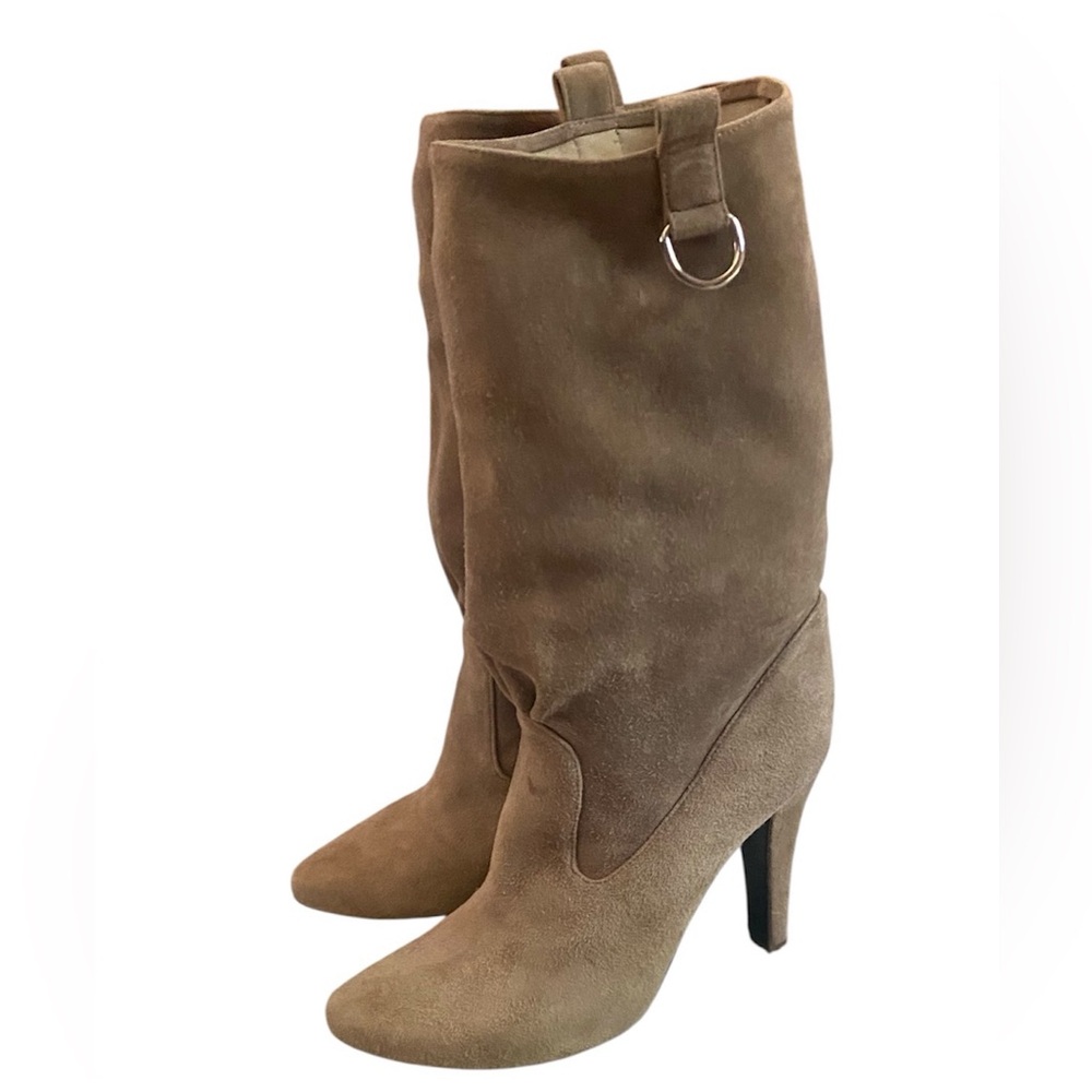Patrizia Pepe Firenze taupe suede boots (38)
